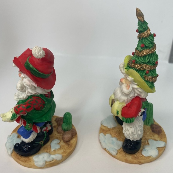 2- Vintage Cute Western Cowboy Santa Clause Figurines. Enesco Corporation - Picture 5 of 7